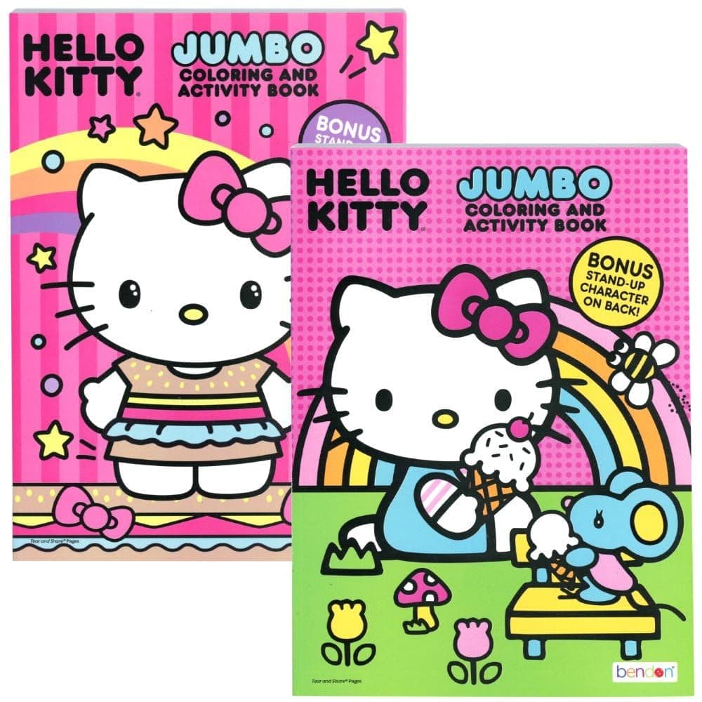 Hello Kitty Jumbo Coloring and Activity Book, 2 Pack