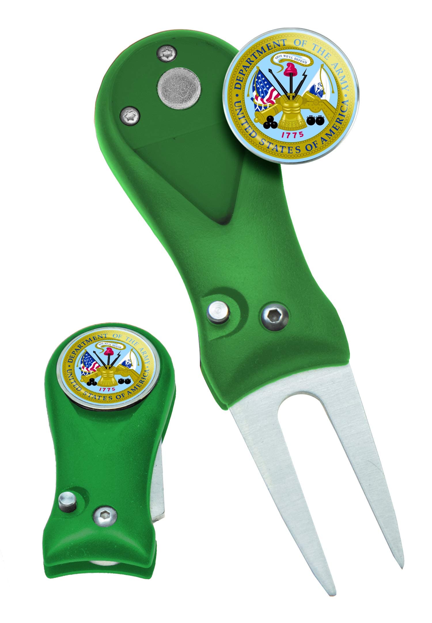 Army Divot Tool Switchblade Style with Ball Marker