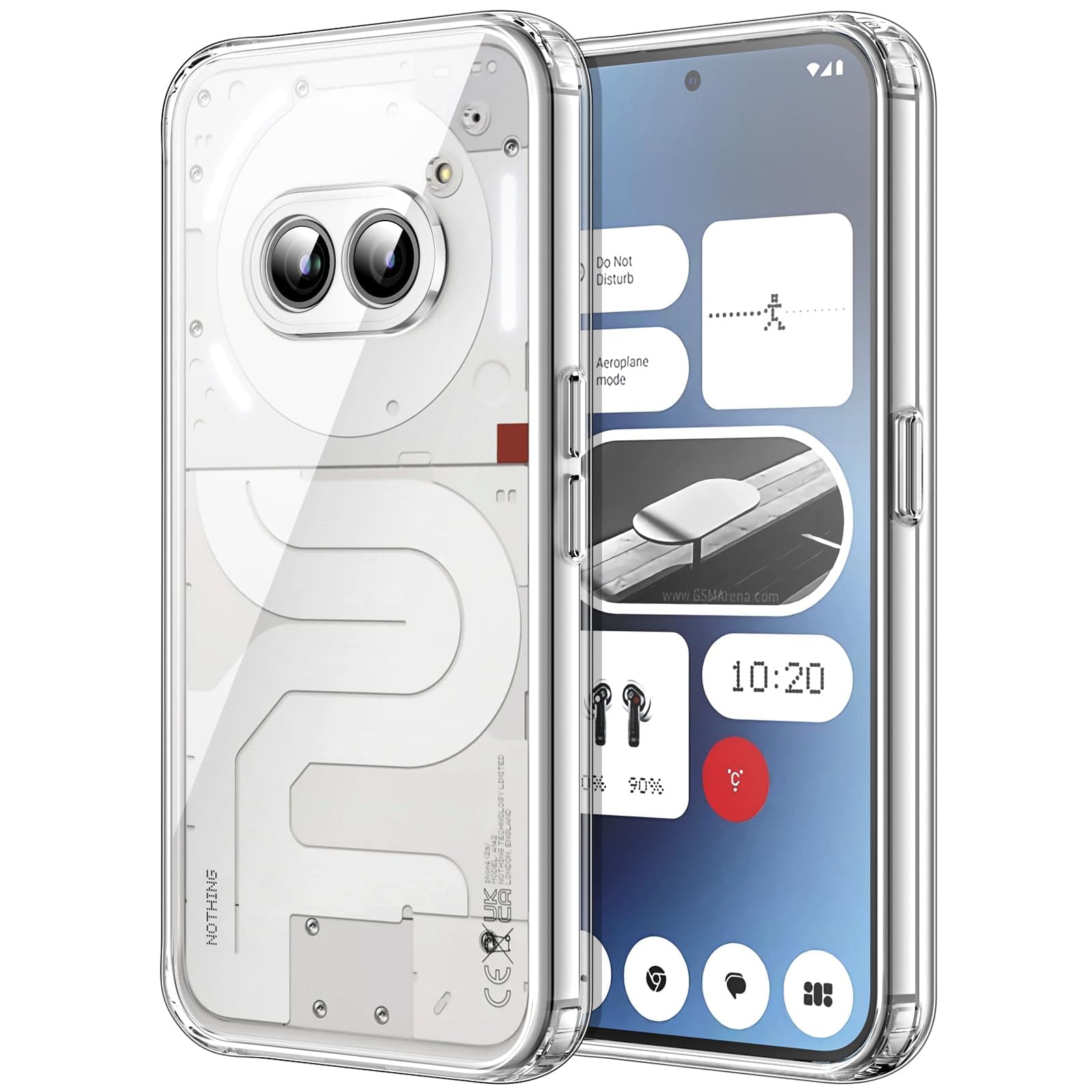 JETech Case for Nothing Phone 2a / 2a Plus, Non-Yellowing Shockproof Phone Bumper Cover, Anti-Scratch Clear Back (Clear)