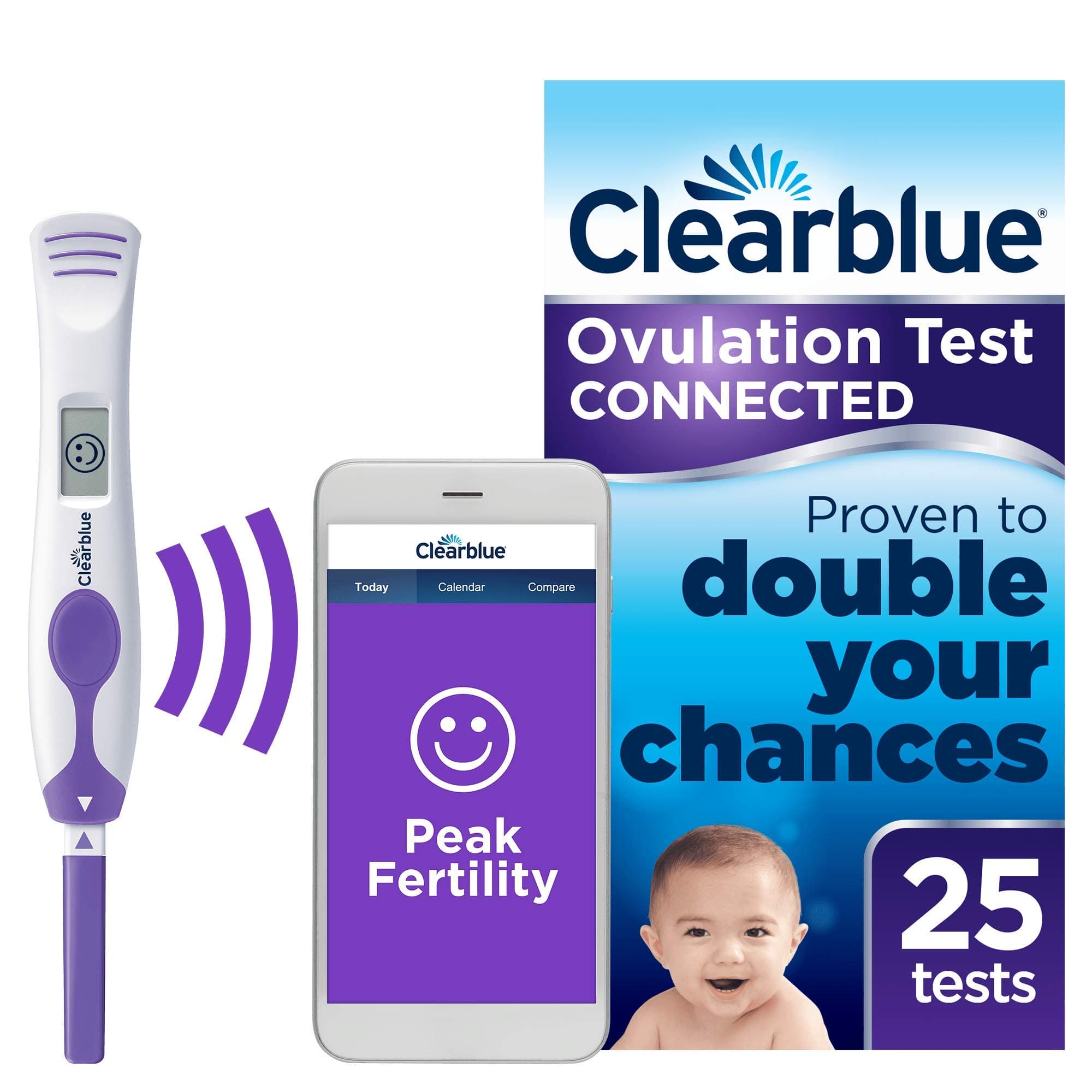 Clearblue Connected Ovulation Test System, 25-Count