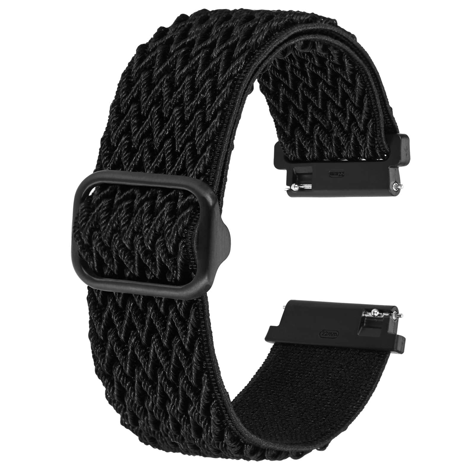 BISONSTRAP Stretchy Nylon Watch Band, Adjustable Buckle Loop Bands, Quick Release, Elastic Braided Nylon Strap 16mm 18mm 19mm 20mm 22mm