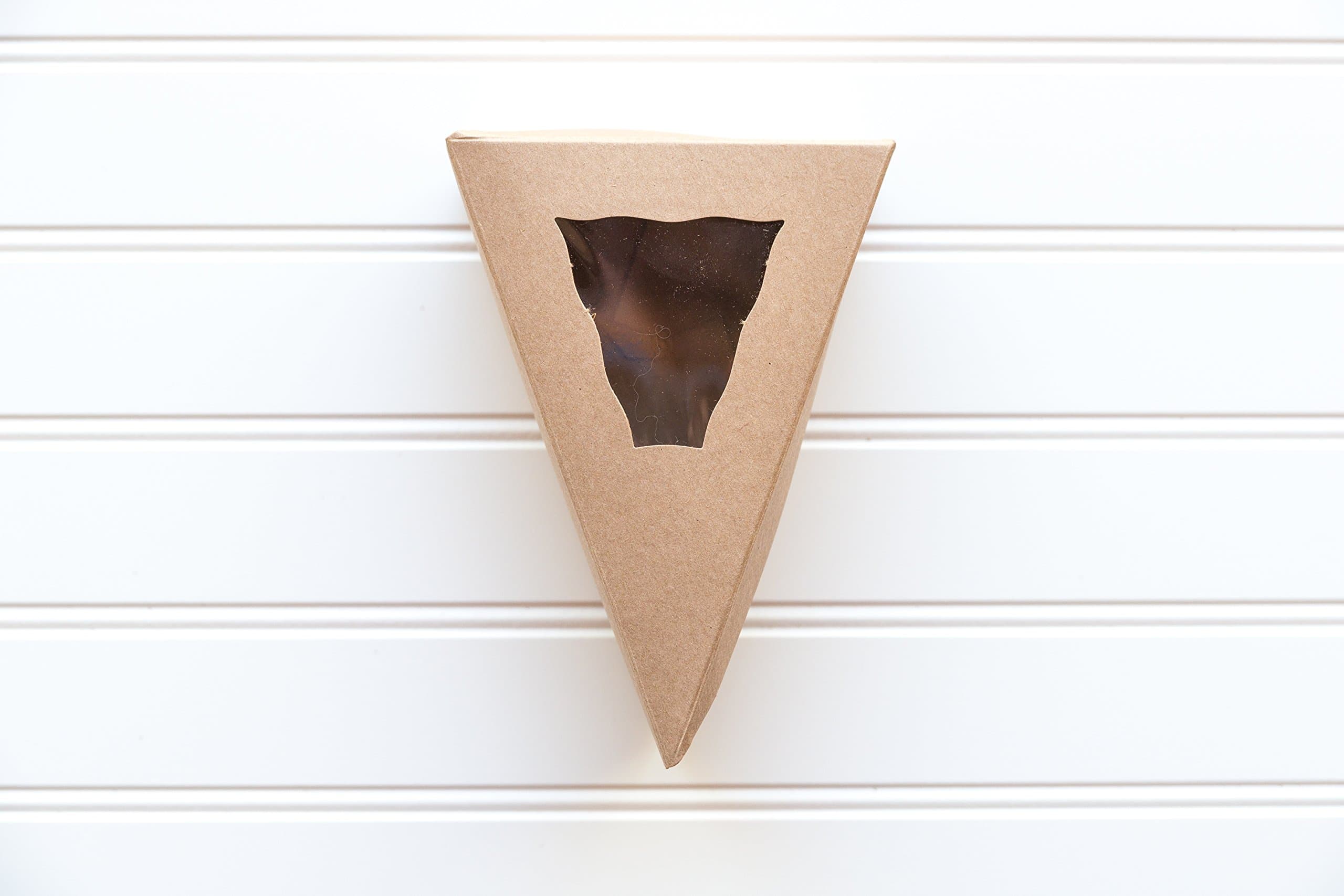 12 Kraft Brown Individual Pie Slice Boxes