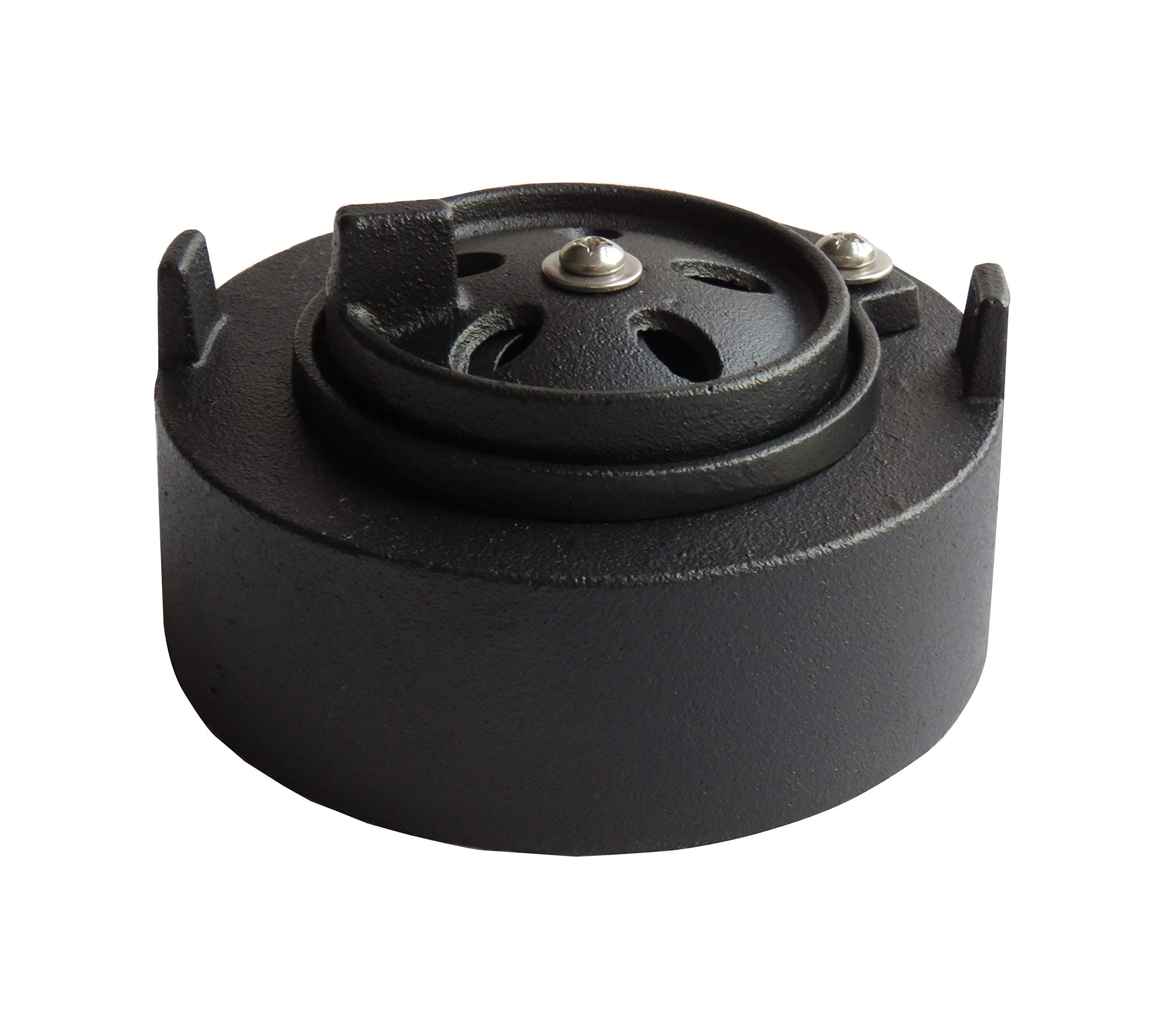 PanHy Grill Dual Function Kamado Top Draft Damper Cap Vent,Cast Iron Adjustable Slide Chimney Fit for KJ Classic, Big Joe and Other Kamado Stove