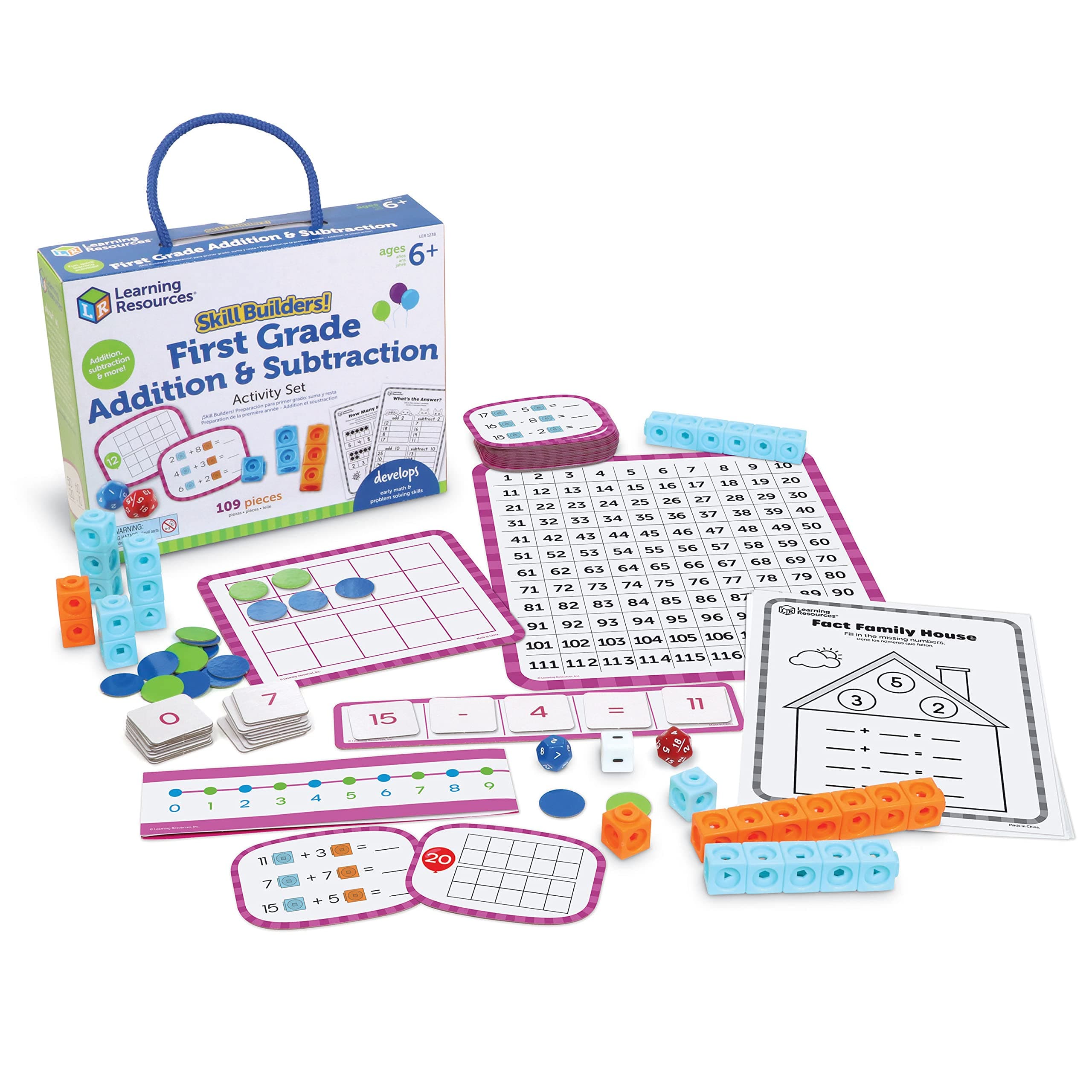 Skill Builders! First Grade Addition and Subtraction - Math Manipulatives, Number Recognition Skills, Classroom Must Haves, Teaching Materials, Back to School Essentials