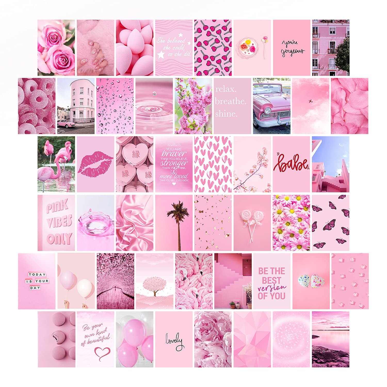 Pink Wall Collage
