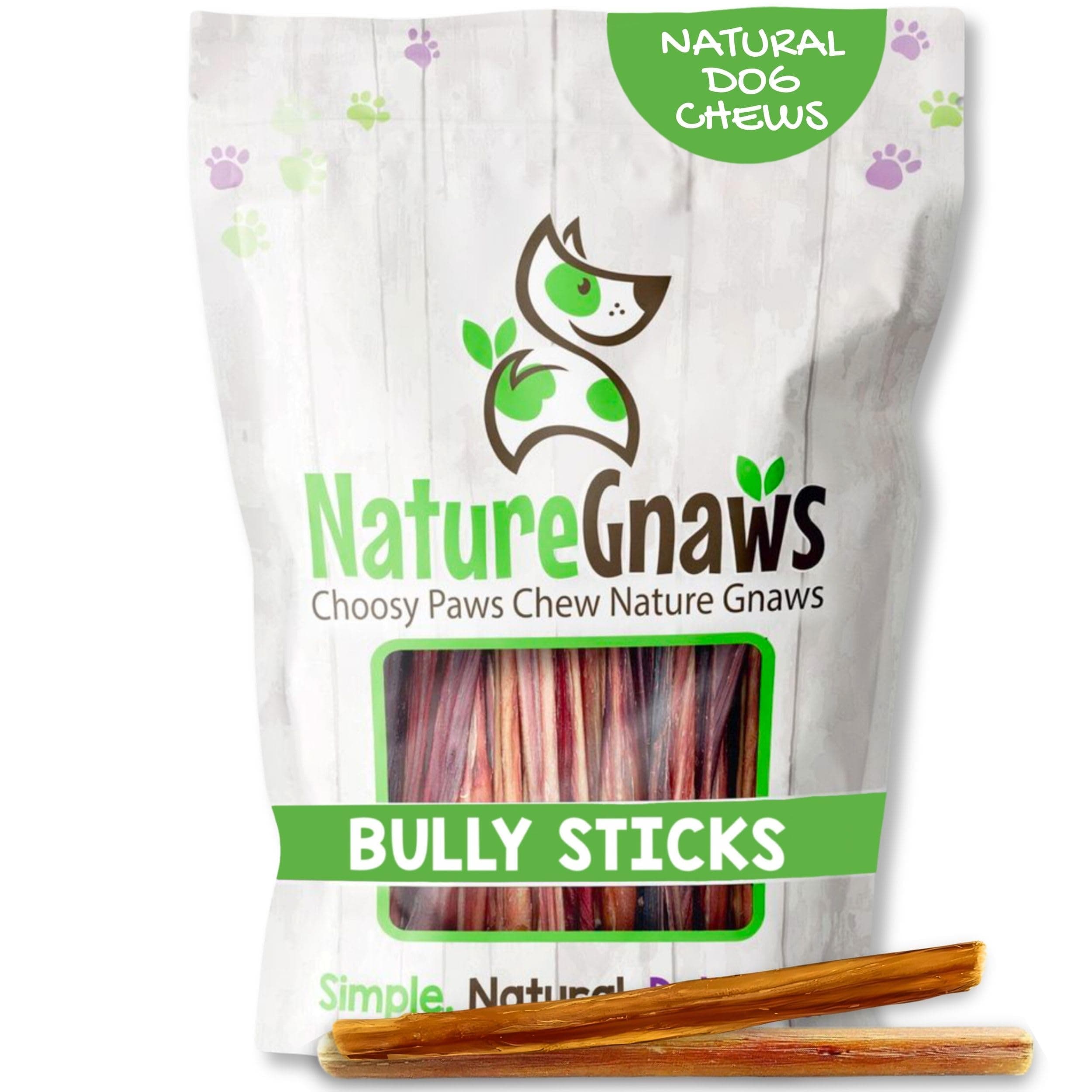 Extra Thin Bully Sticks for Small Dogs 5-6" (25 Count) - Long Lasting for Light Chewers and Puppies - Natural Beef Dog Chew Bones