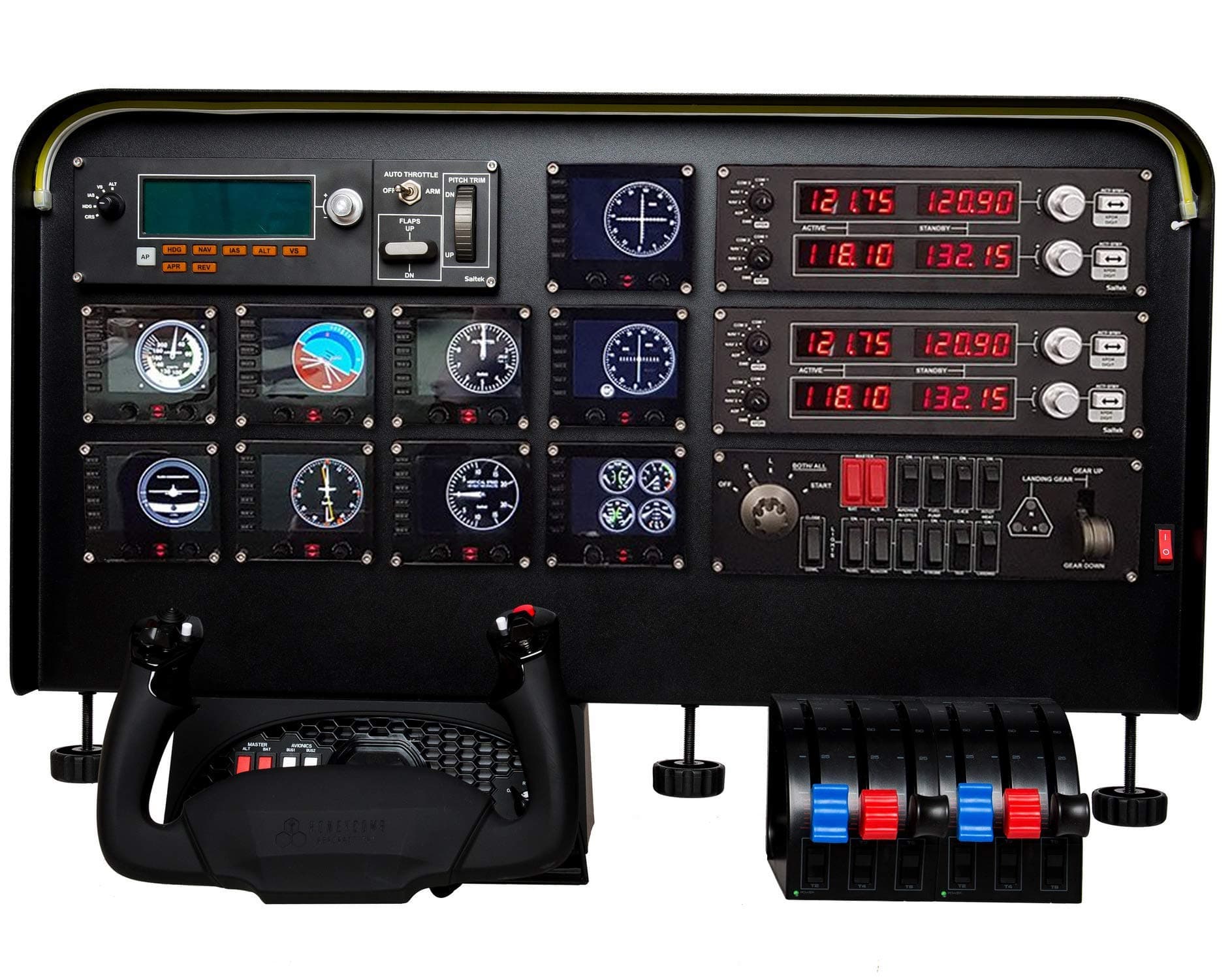 Meza Mount Flight Hero -Simulator Cockpit Panel Compatible with Logitech and Saitek(not Include Game-Device)