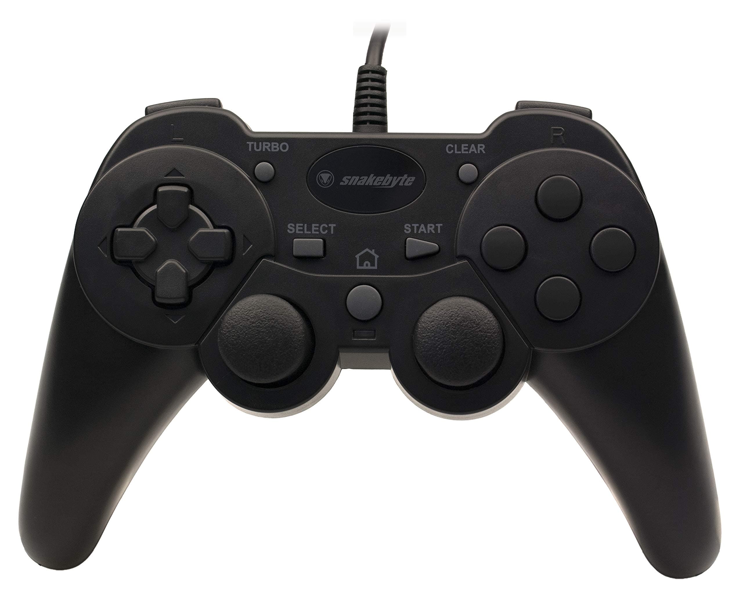 Snakebyte PS3 Wired Controller - Gamepad Including Vibration & Turbo Feature - Cable Length: 2m - Black - PlayStation 3
