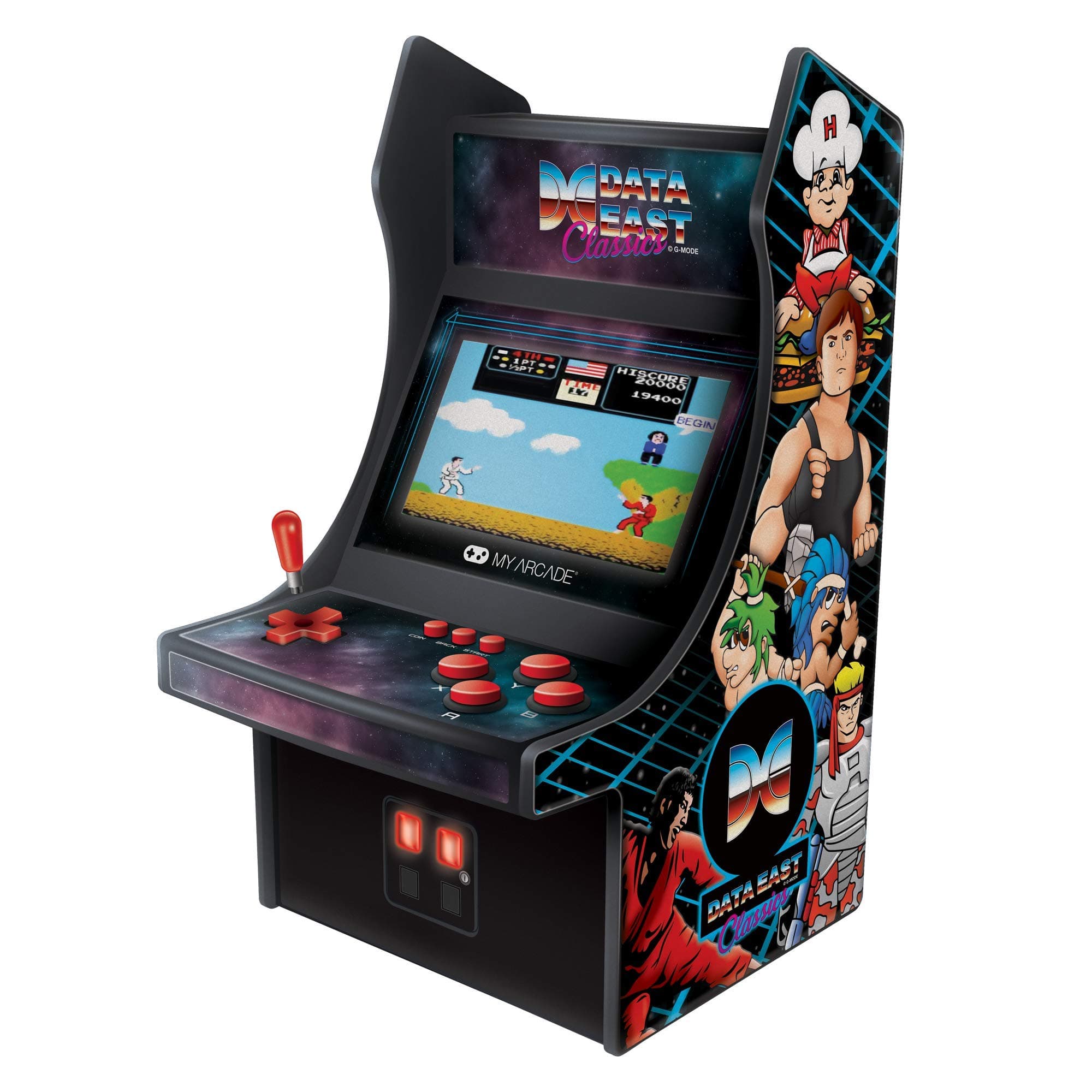 My Arcade Data East Classics Mini Player - 10 Inch Mini Arcade Machine Cabinet - 35 Retro Games Included - Heavy Barrel, Caveman Ninja, And More - Licensed Collectible