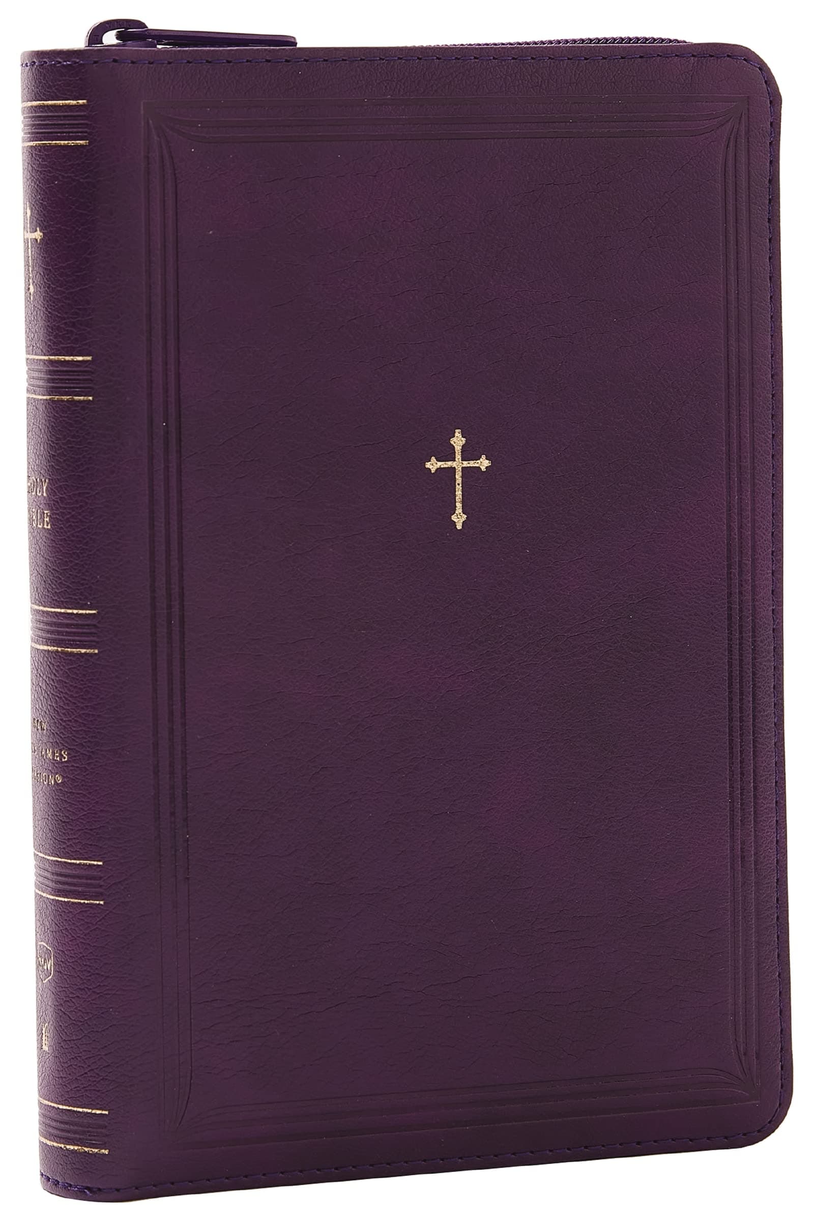 NKJV Compact Paragraph-Style Bible w/ 43,000 Cross References, Purple Leathersoft Zipper Closure, Red Letter, Comfort Print: Holy Bible, New King James Version: Holy Bible, New King James Version