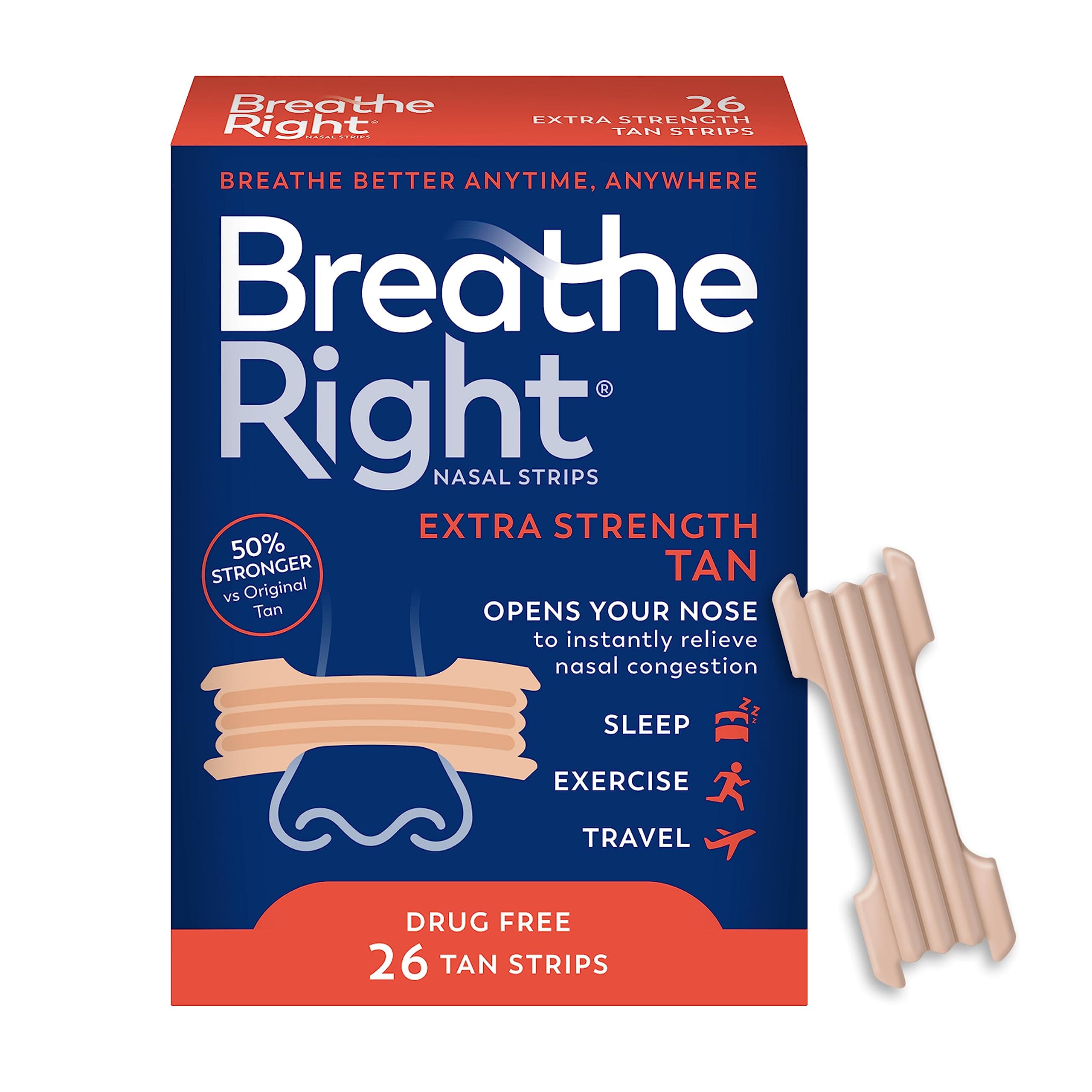 Nasal Strips Extra Tan, 8 Count