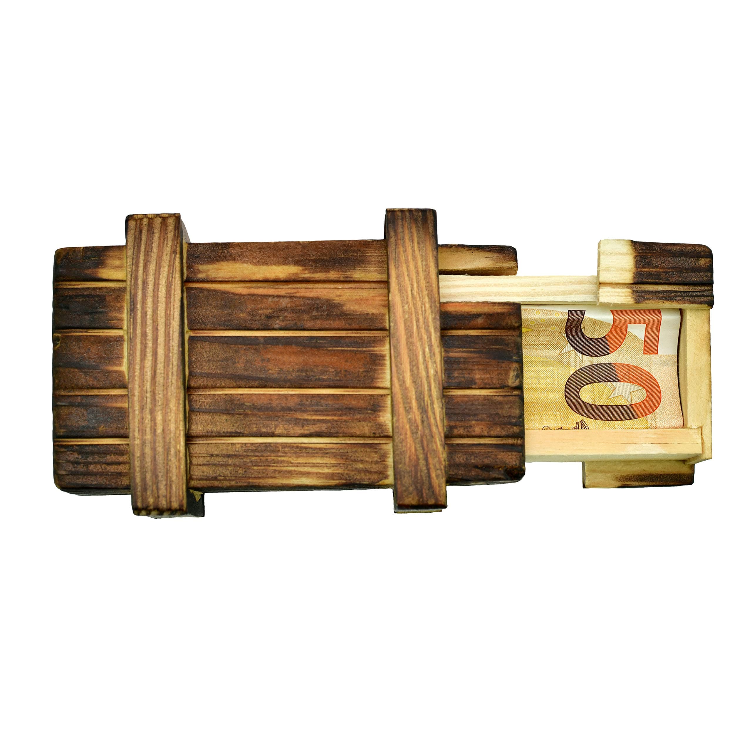 Magic Wooden Gift Box Puzzle, Intelligence Brain Teaser Keepsake Box, Memory Puzzle with Secret Storage Compartment Perfect for Adults, Jewelry, Money, Small Components