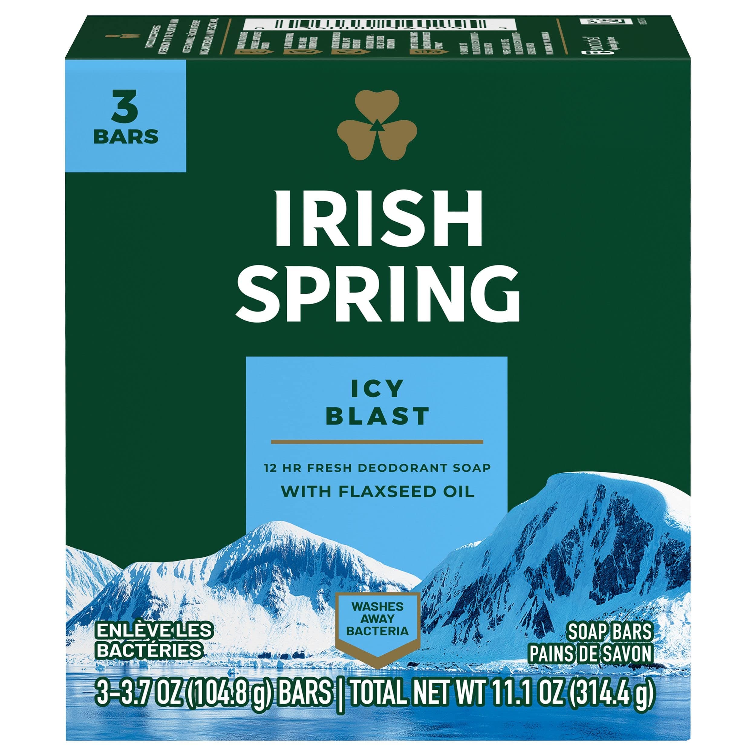 Icyblast Cool Refreshment Deodorant Soap by Irish Spring 3 Count