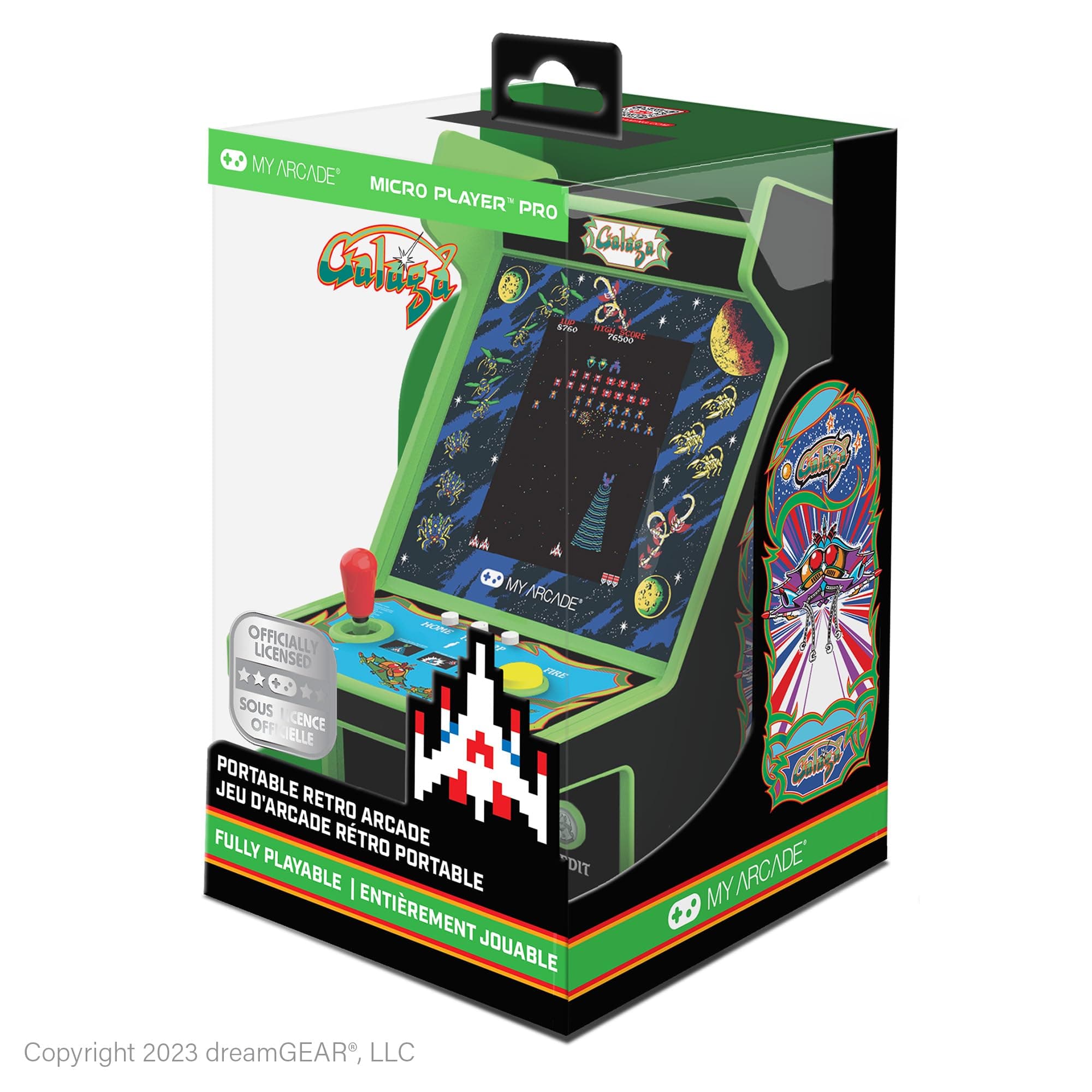 My Arcade Galaga Micro Player Pro: Arcade Classics 2 Games in 1, Retro Gaming