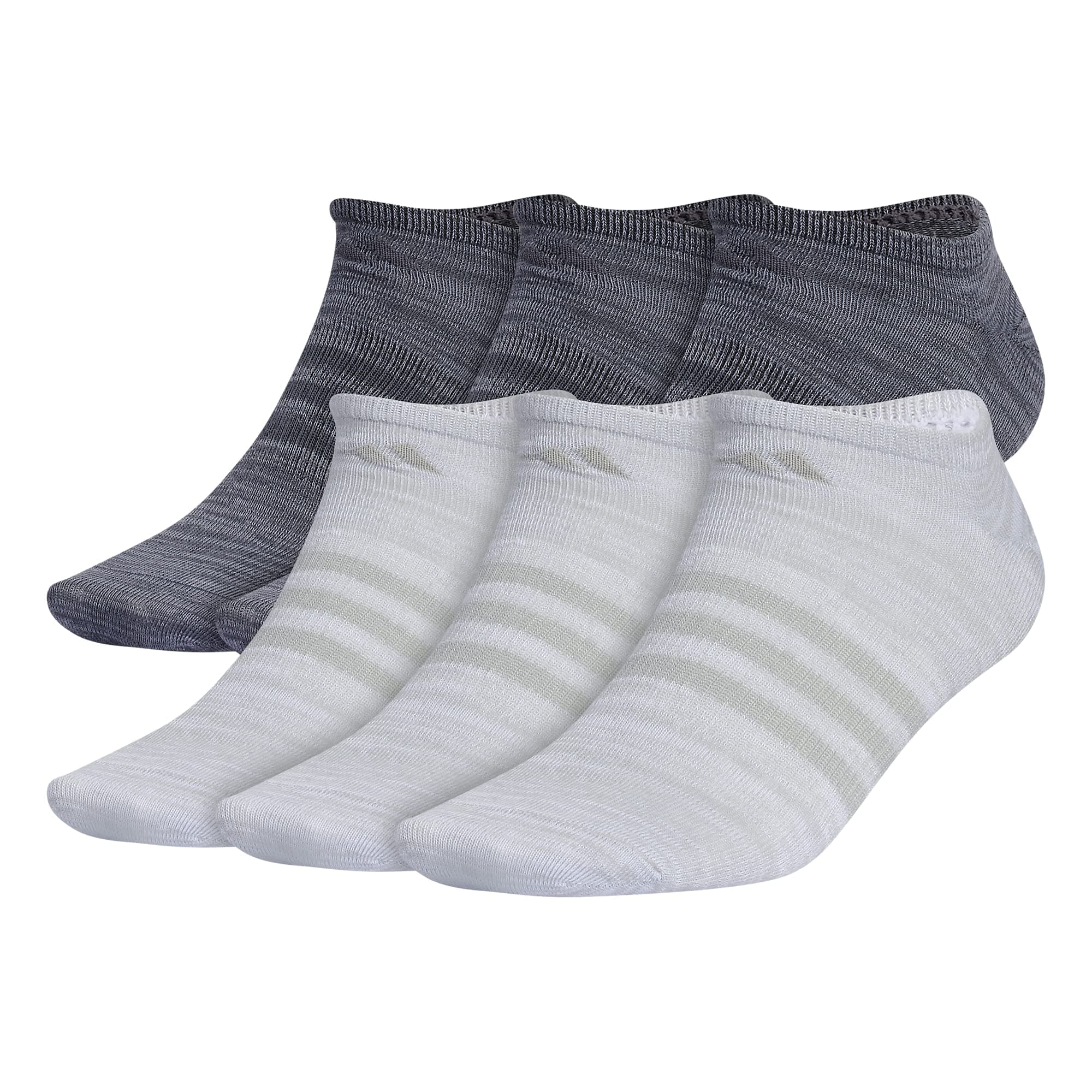 adidas Men's Superlite No Show Socks (6-Pair Pack) Low Profile Below Ankle