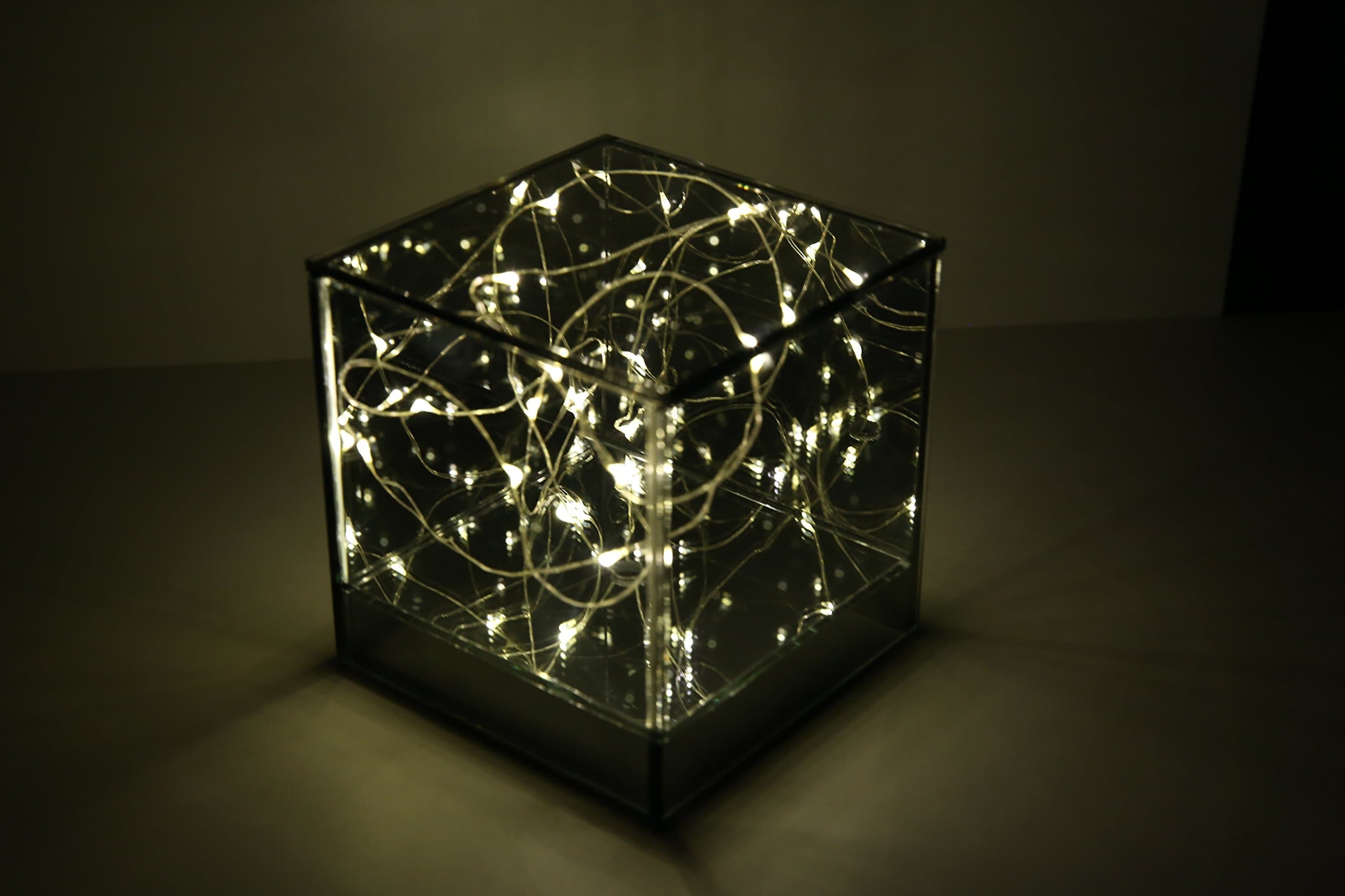 Infinity Mirror LED Cube Decorative Centerpiece