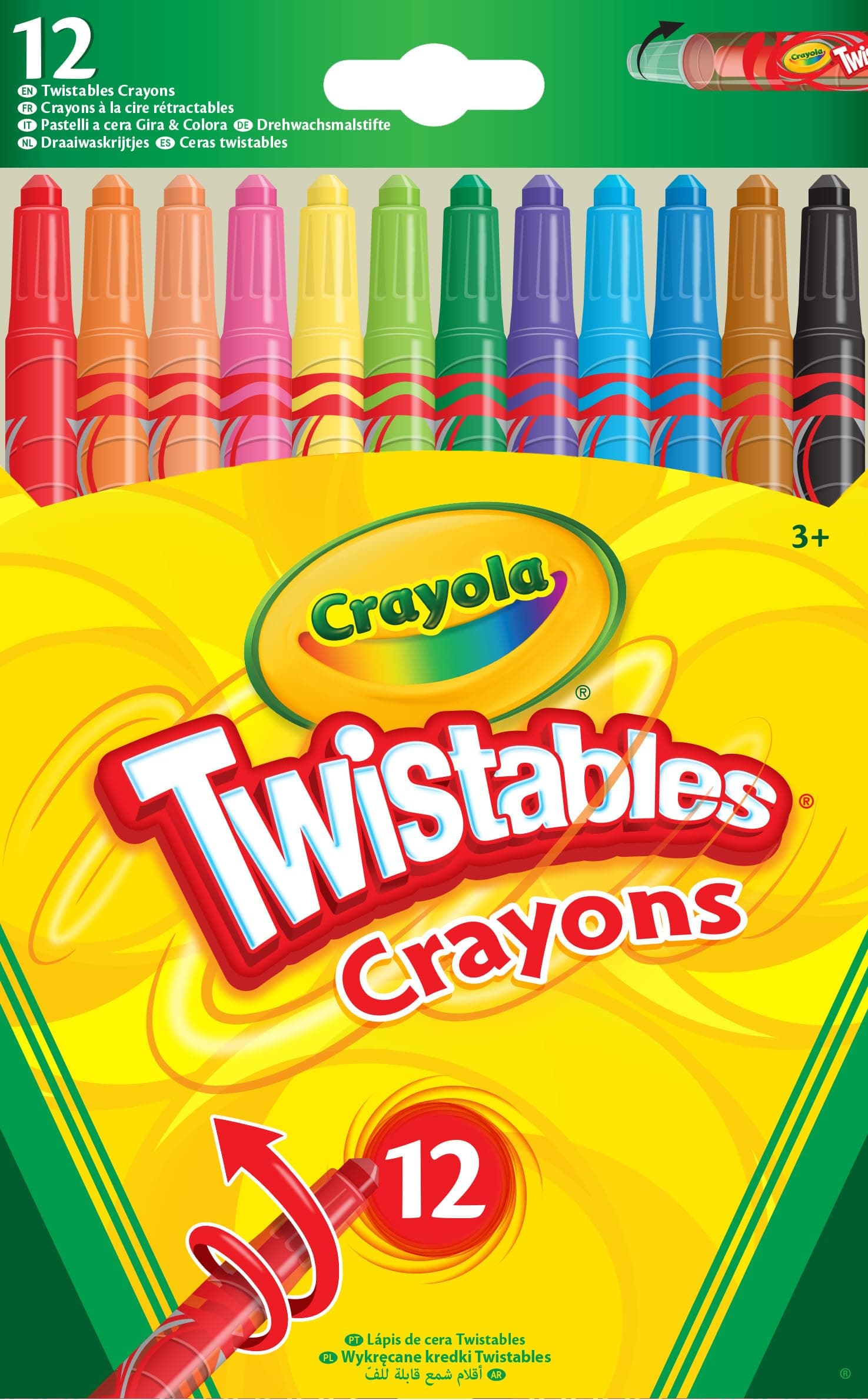 Crayola 52-8530-E-000 Twistable Crayons (12 Pack) - Multicolor