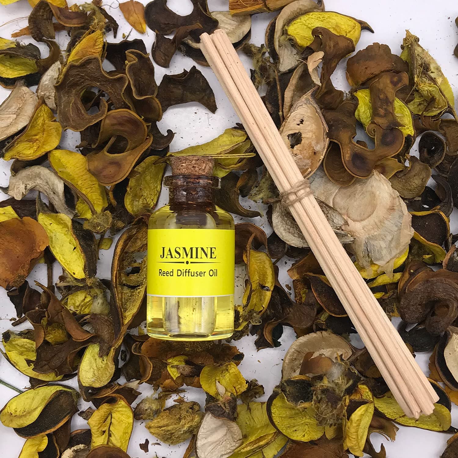 AuraDecor Fragrance Reed Diffuser|| Potpouri || Reed Diffuser Oil || Reed Diffuser Stick|| Home Fragrance. (Jasmine)