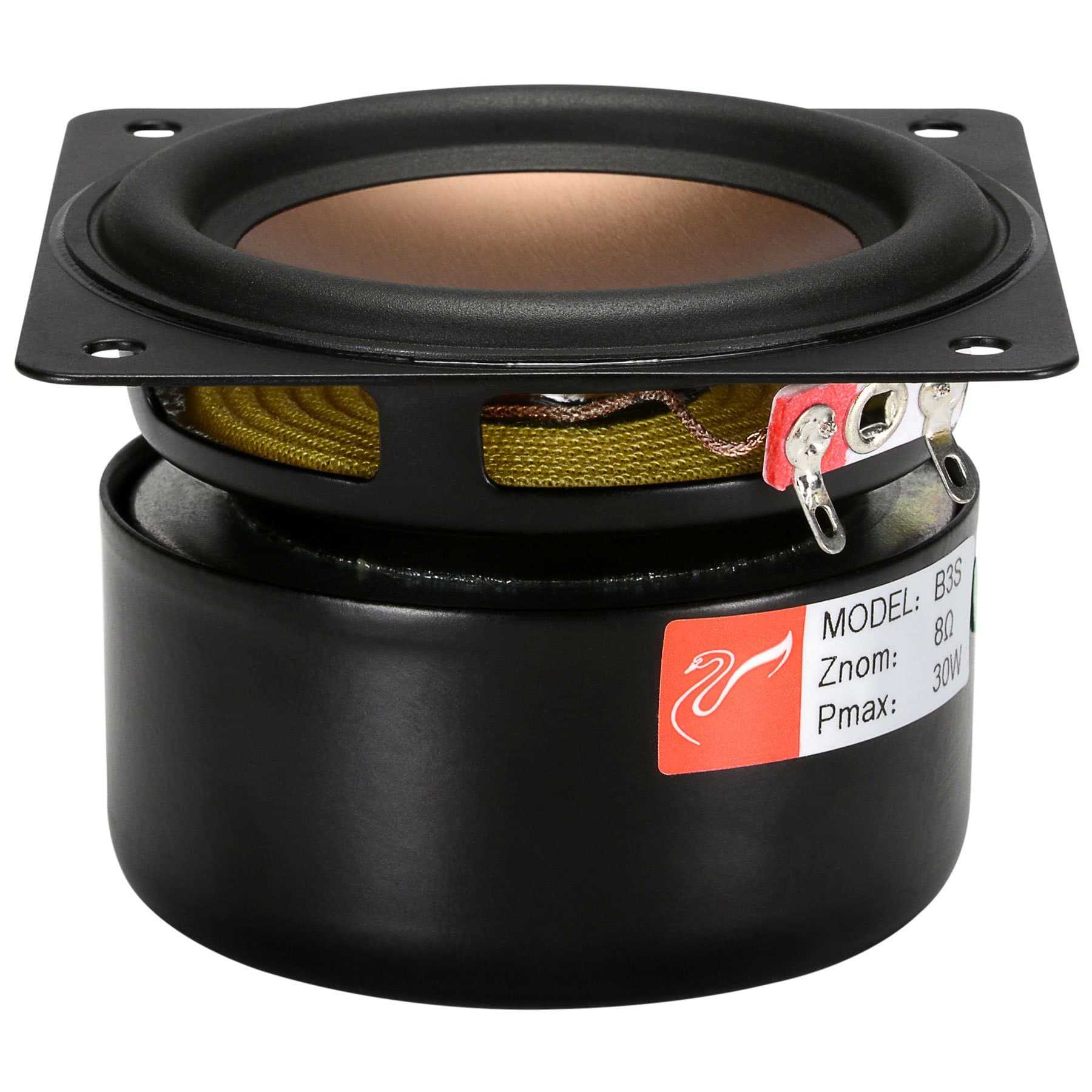 HiVi B3S 3" Shielded Aluminum Driver Square Frame