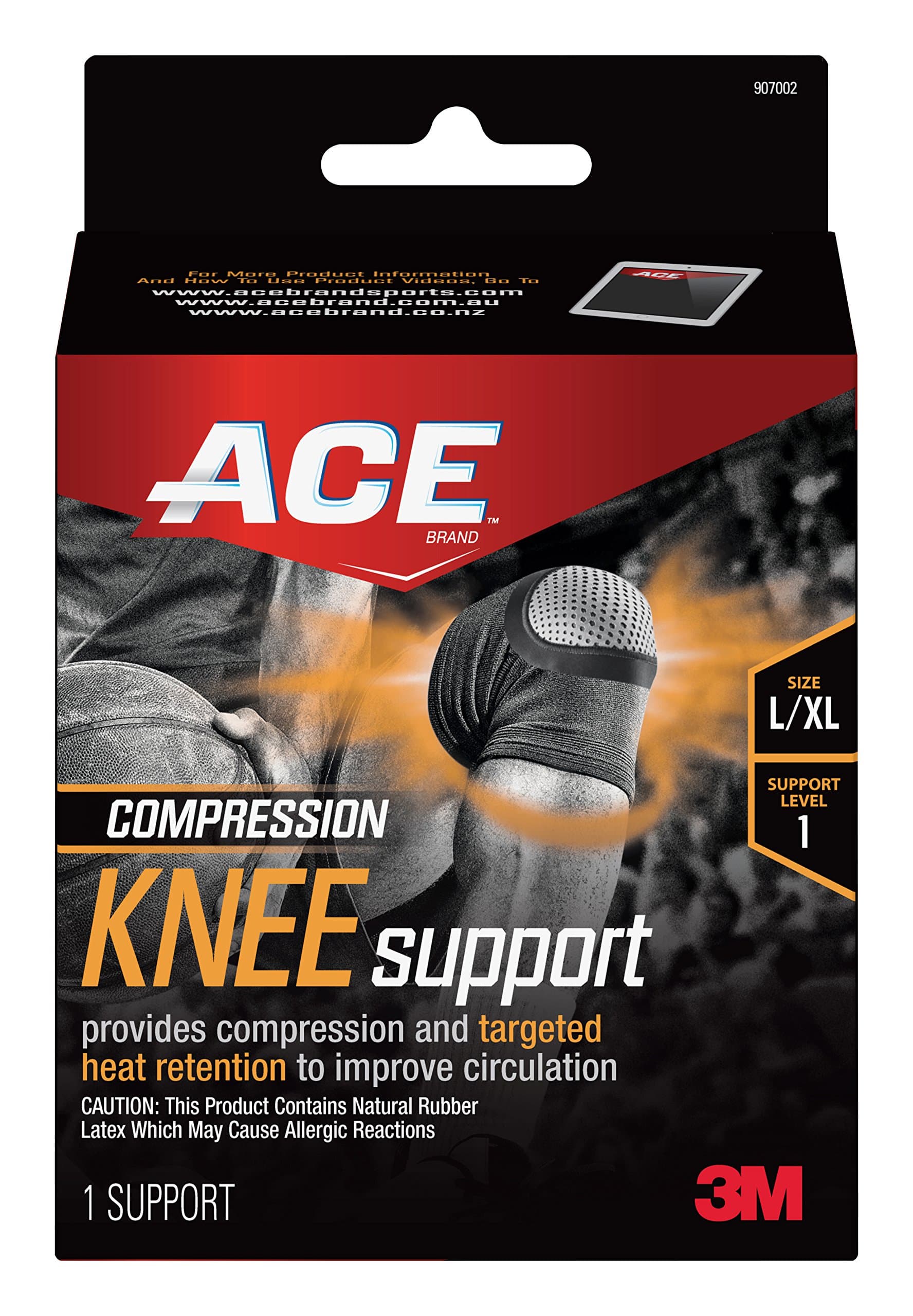 ACE Compression Knee Support, Large/X-Large,907002