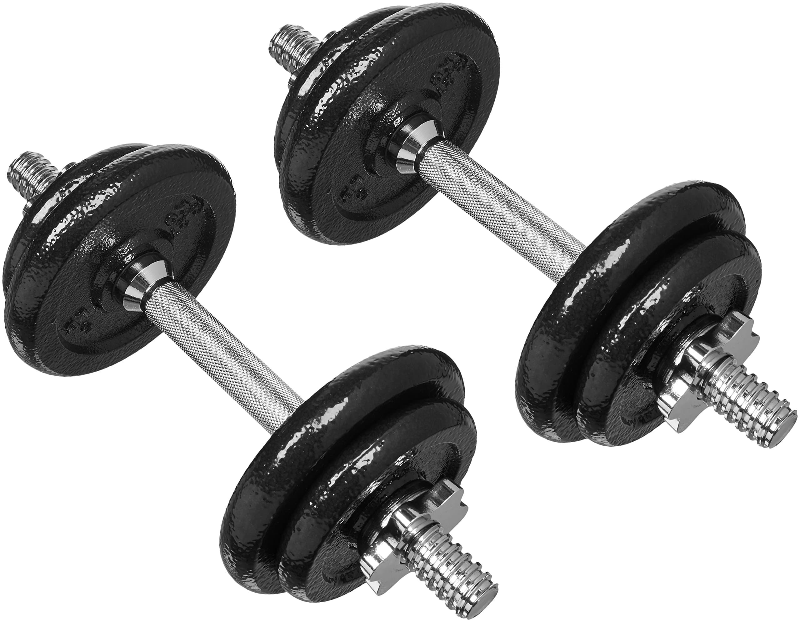 AmazonBasics 38-Pound Adjustable Weight Set with Case