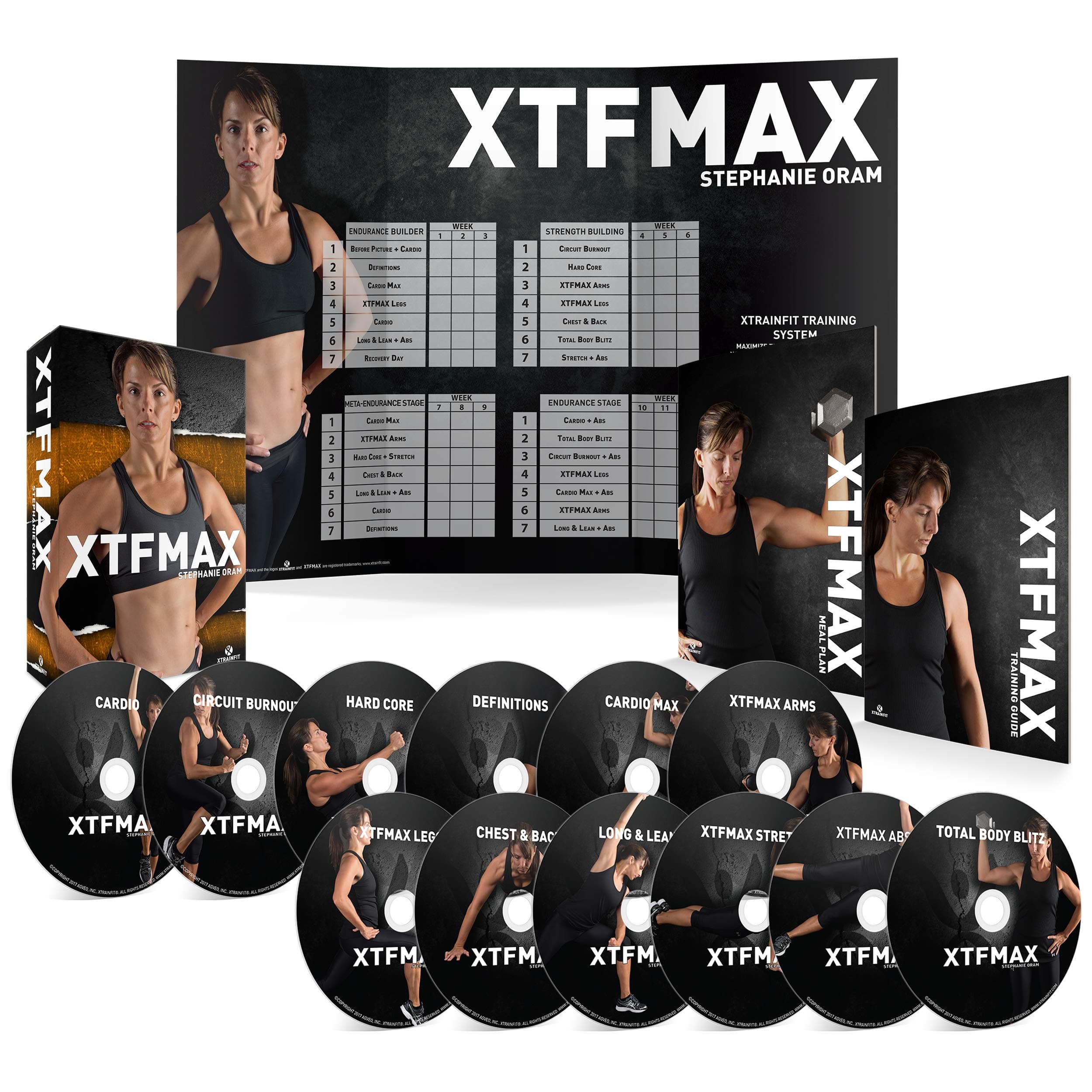 XTFMAX: 90 Day DVD Workout Programme with 12 Exercise Videos + Training Calendar & Fitness Guide and Nutrition Plan