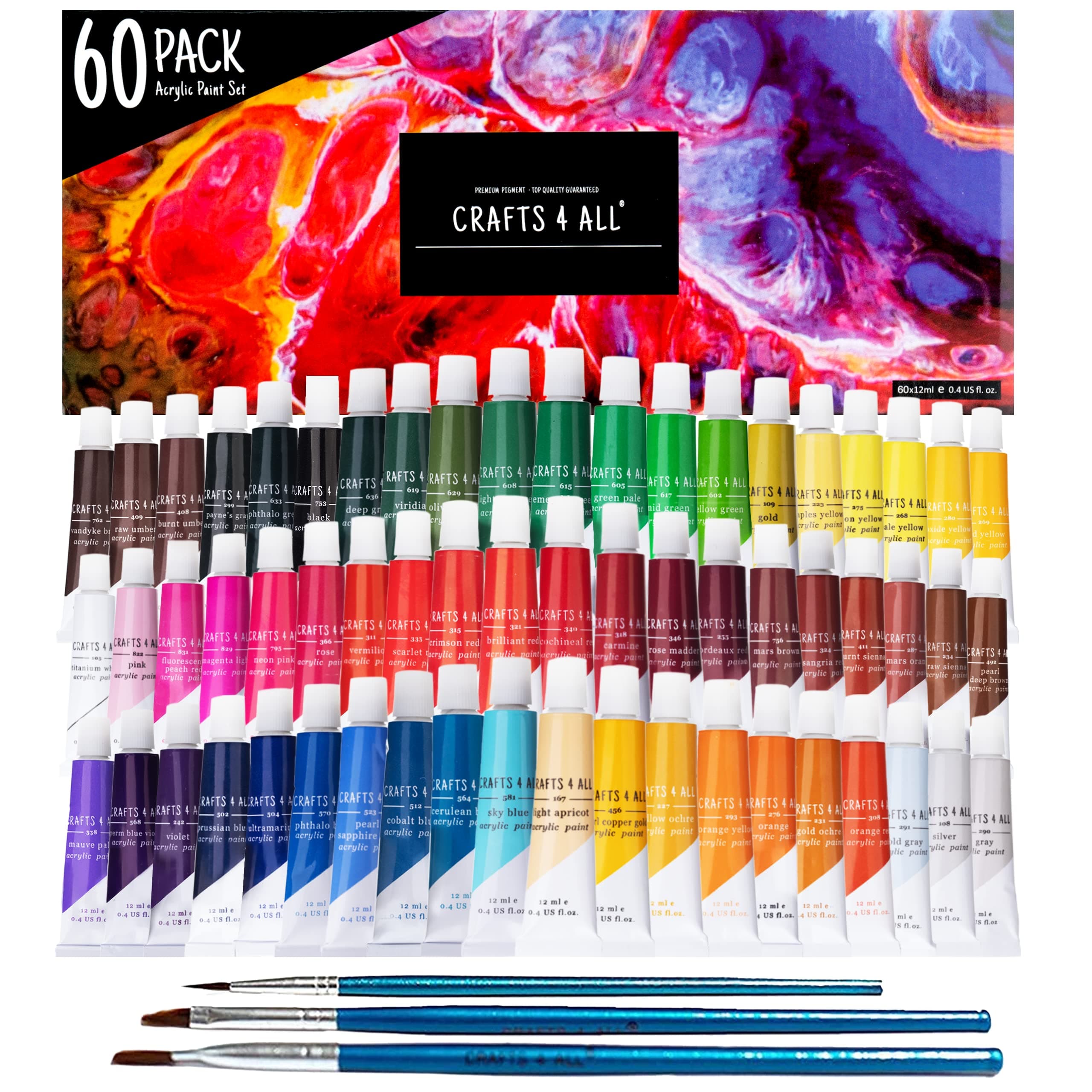 Acrylic Paint Set - 60 Pack
